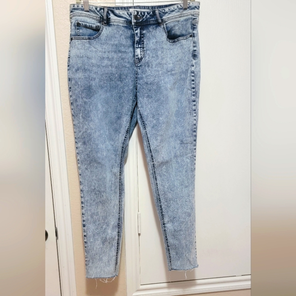 CATO/C EST 1946 DENIM JEANS UNFINISHED HEM